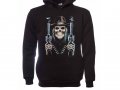 Нов мъжки суичър с дигитален печат Череп с пистолети, снимка 8