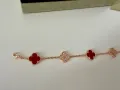 Van Cleef & Arpels Гривна с 18к Златно покритие - Цвят Червен + Кутия, снимка 3