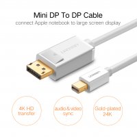 НОВ КАБЕЛ Thunderbolt Mini Displayport към DisplayPort Кабелен адаптер Mini DP към DP конвер, снимка 1 - Друга електроника - 39756208
