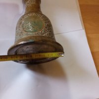 Антична ръчно гравирана медна ислямска ваза, снимка 4 - Други ценни предмети - 35030169