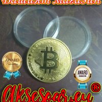 Позлатена биткойн монета за колекция сувенири за познавачи на Bit Coin криптовалутата метална физиче, снимка 18 - Нумизматика и бонистика - 42191792