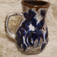 Западногерманска керамична ваза 419-14, снимка 3 - Антикварни и старинни предмети - 39638596