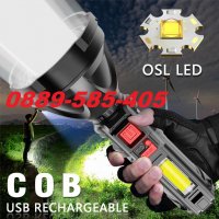 Мощен LED Акумулаторен Фенер BL-830 с USB за лов риболов къмпинг, снимка 1 - Къмпинг осветление - 32192399