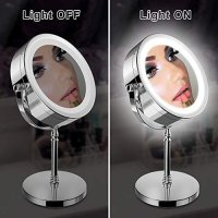 Ново 10x Увеличаващо огледало за грим 18 LED светещо Жени Момичета Бюро Спалня, снимка 9 - Други стоки за дома - 42029488