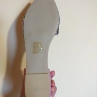 Дам.сандали-/изк.велур+брокат/-"Ideal shoes"-№40-цвят-розов. Закупени от Италия., снимка 12 - Сандали - 29287189