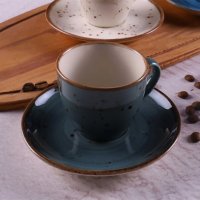 Комплект от 6 чаши за кафе с 6 чинийки / Сервиз за кафе от 12 части, снимка 5 - Сервизи - 39814984