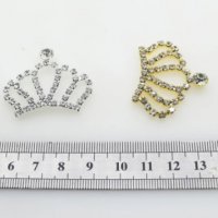 метална корона коронка с камъчета за декорация украса арт, снимка 2 - Други - 30600206