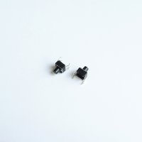 Малък бутон 4pin 6x6x7mm незадържащ НО черен 12V 0,05A H=3,5mm, снимка 1 - Друга електроника - 42603354