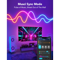 Смарт Neon RGBIC LED лента Govee H61A2, Wi-Fi, Синхронизация на музика, снимка 3 - Лед осветление - 44656970