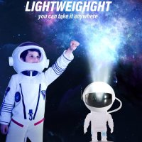 Светлинен галактически проектор астронавт нощна лампа за деца, снимка 6 - Детски нощни лампи - 44148705