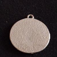 Сребриста висулка медальон много красива стилна метална - 27006, снимка 4 - Други - 36586448