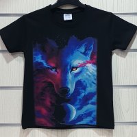 Нова детска тениска с дигитален печат Вълк, GALAXY WOLF, Серия вълци, снимка 7 - Детски тениски и потници - 29902481
