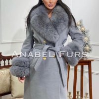 Луксозни дамски палта от естествен косъм и кашмир, снимка 8 - Палта, манта - 39542109