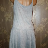 Bik Bok -L- Нова лека лятна рокля от тънко трико в сиво , снимка 4 - Рокли - 37481193