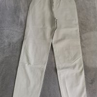Бял кожен панталон с подплата , снимка 3 - Панталони - 42269791