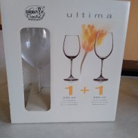 Bohemia Crystal Ultima: Осем комплекта от по две чаши за вино, снимка 1 - Чаши - 37174005