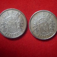 Монети-Испания 100 песети 1984 и 1986 г., снимка 1 - Нумизматика и бонистика - 31868822