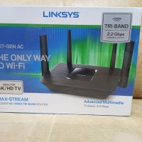 Linksys EA8300 Max-Stream AC2200 Tri-Band Wi-Fi рутер Linksys EA8300 Max-Stream AC2200 Tri-Band Wi-F, снимка 1 - Рутери - 39123336