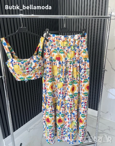 Пъстри летни комплекти с пола, снимка 1