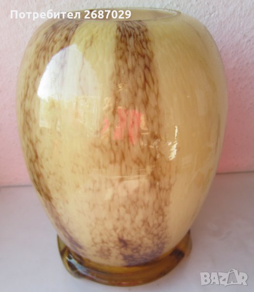 Стъкло - красива стара стъклена ваза, голяма, снимка 1