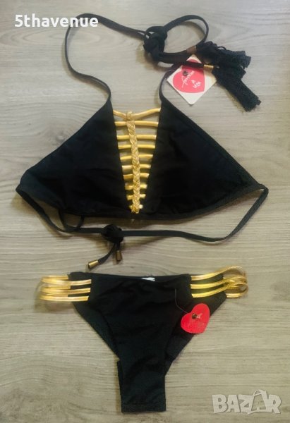 Нов Бански комплект в черно и златно , снимка 1