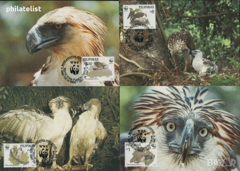 Филипини 1991 - 4 броя Карти Максимум - WWF, снимка 1