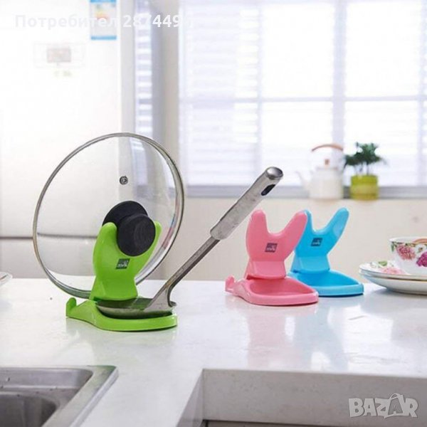 2106 Пластмасова кухненска поставка за лъжица и капак, снимка 1