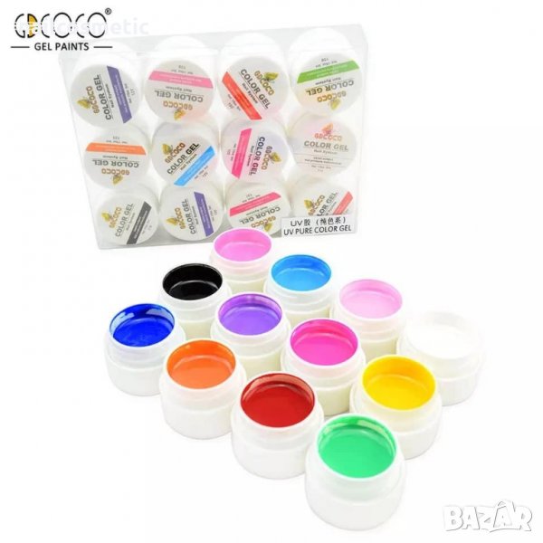 GD COCO Комплект 12/36 цвятa Uv&Lеd гел за маникюр, снимка 1