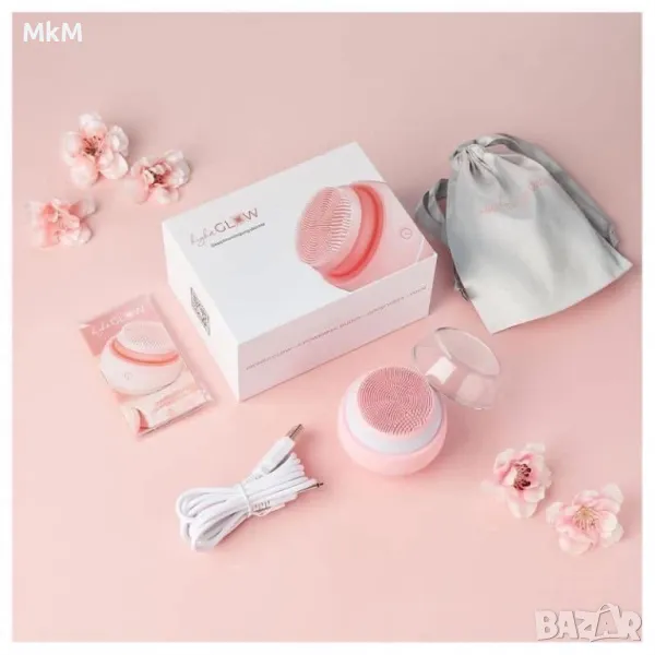 Higher glow - Силиконова почистваща четка за лице с висок блясък с 3D звукова вибрация , снимка 1