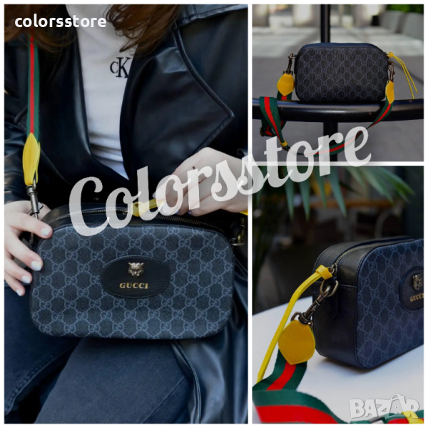 Луксозна Черна чанта Г*чи кодVL101H, снимка 1