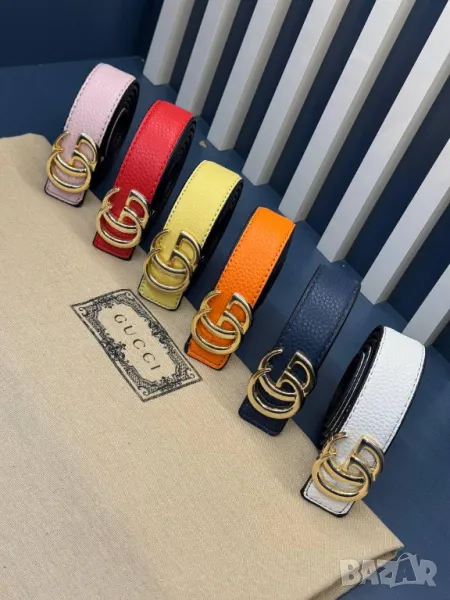 колани от естествена кожа в кутия gucci 3см, снимка 1