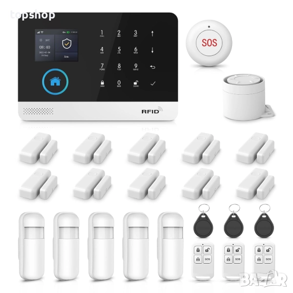 Нова LWOHSI Безжична алармена система, Алармена система за врати, Комплекти от 24 части със сензори , снимка 1