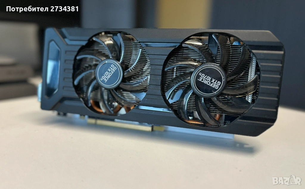 Видео карта Palit GeForce GTX 1070ti 8GB ЗА ЧАСТИ, снимка 1