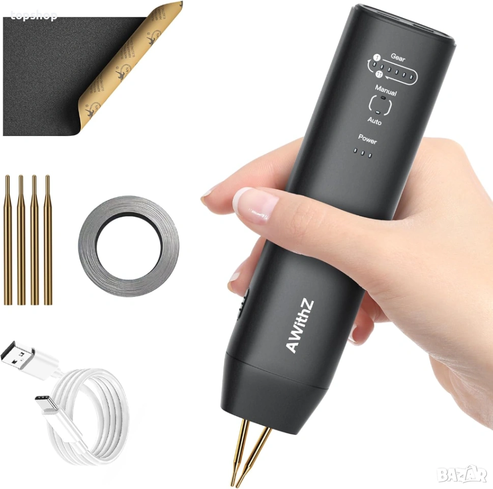 Нов Ръчен точков заваръчен апарат AWithZ с 11 регулируеми предавки, ръчен мини точков заваръчен ..., снимка 1