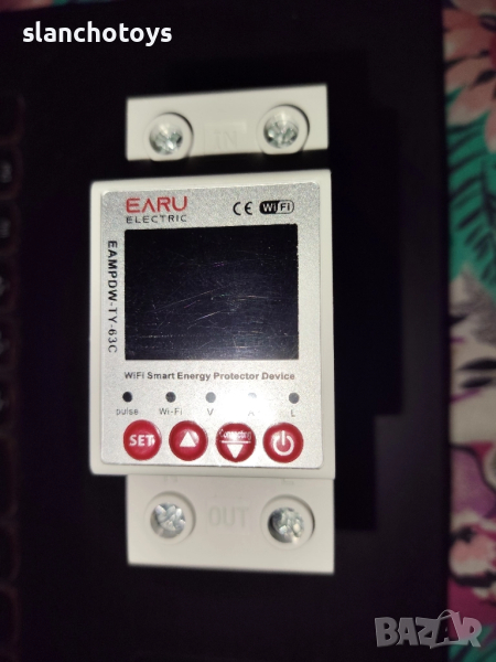 Wifi Електромер Smart WIFI 63A, монофазен, защита от пренапрежение. Монтира се на DIN шината., снимка 1