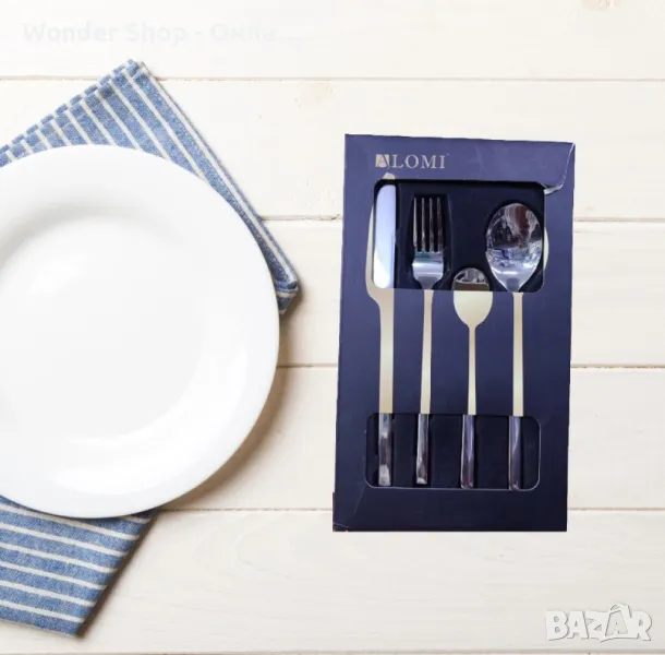 🍴 Комплект прибори за хранене от 4 части – Елегантност и практичност за вашата маса 🍴, снимка 1