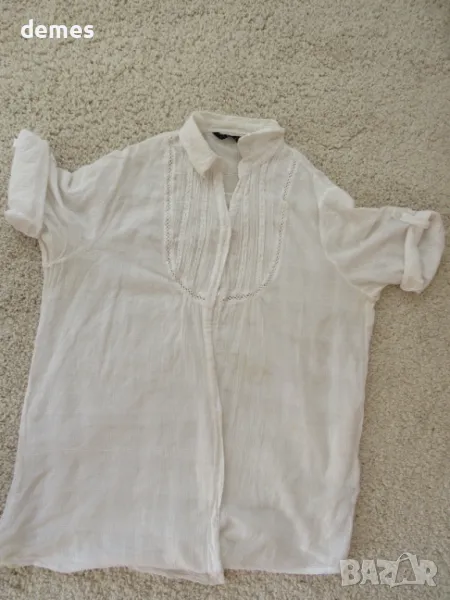 Дамска блуза фабричен кенар, снежно бяла, размер XL, снимка 1