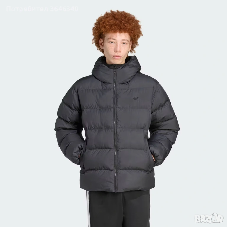 ADIDAS ORIGINALS зимно яке „Tonal Hooded Puffer“ – черно, снимка 1