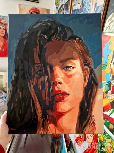 Красива Рисувана Картина *O,mio amore!, снимка 1