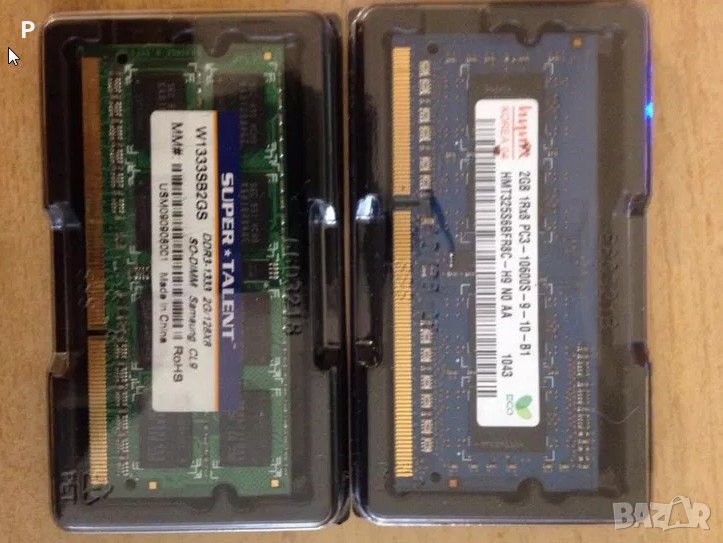 2 х 2Gb ( 4GB) ram памет за лаптоп 204 пина , снимка 1