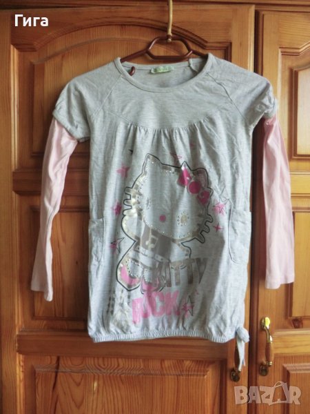 сив0 блузонче с кити, снимка 1