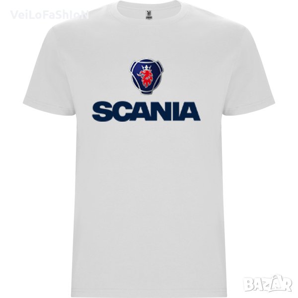 Нова мъжка тениска SKANIA (Скания) в бял цвят, снимка 1
