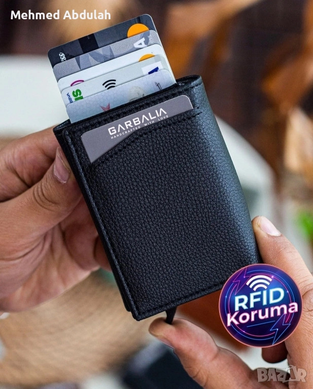 Черен портфейл с картодържател , снимка 1