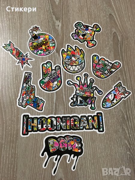  Стикери Sticker Бомб BOMB 13 бр. СУПЕР качествени PVC фолио, снимка 1