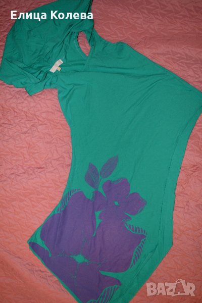 Зелена асиметрична туника Junona, снимка 1