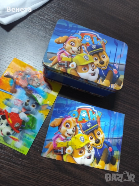 3 Д пъзел Пес Патрул в  метална кутия, снимка 1