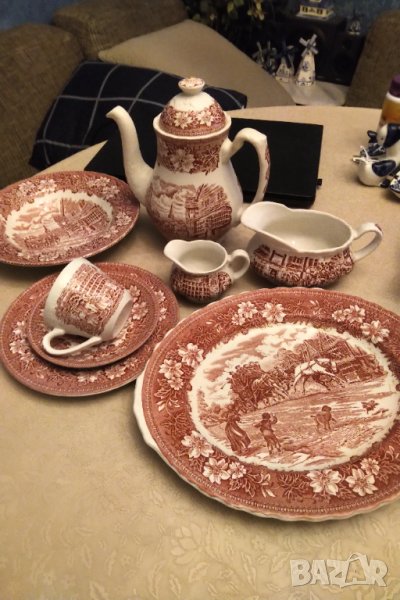 Антикварен английски порцеланов сервиз 26 части , снимка 1