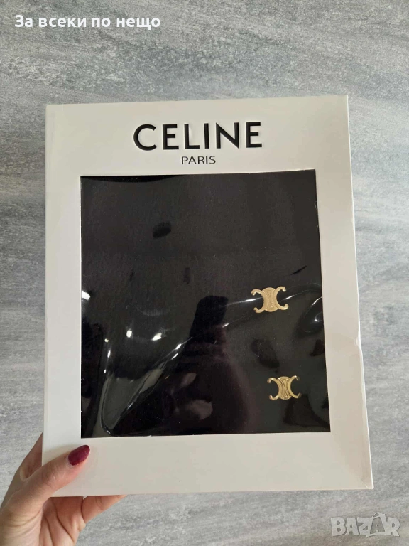 Celine Комплект Шал И Шапка Селин - Налични Различни Цветове Код L-A14, снимка 1