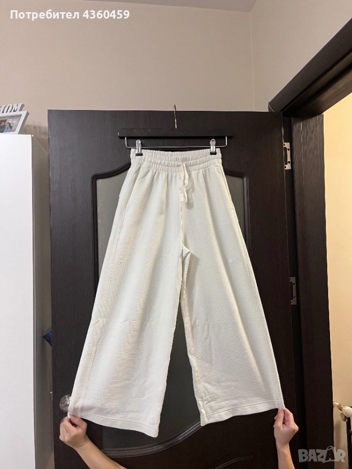 Бял, спортен панталон, Adidas, снимка 1