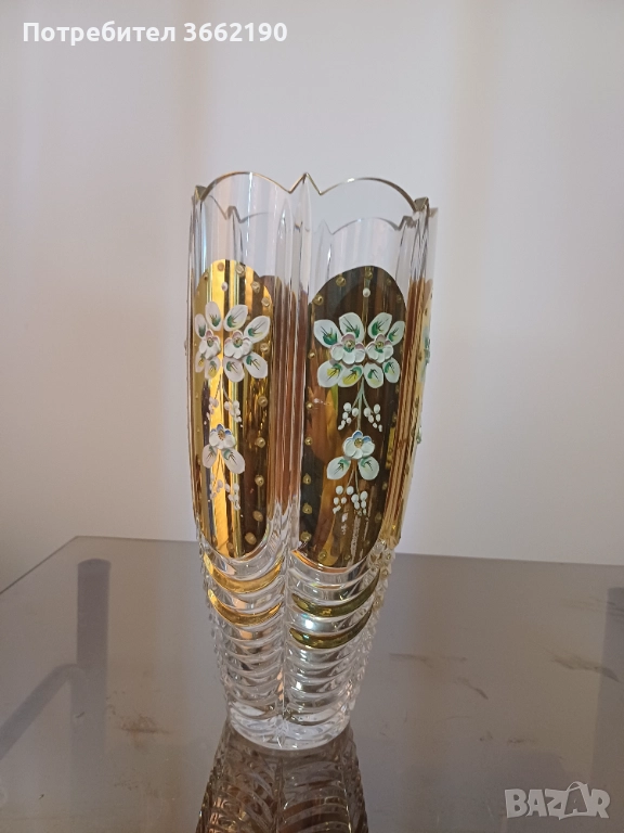 Стара ваза Бохемия, снимка 1